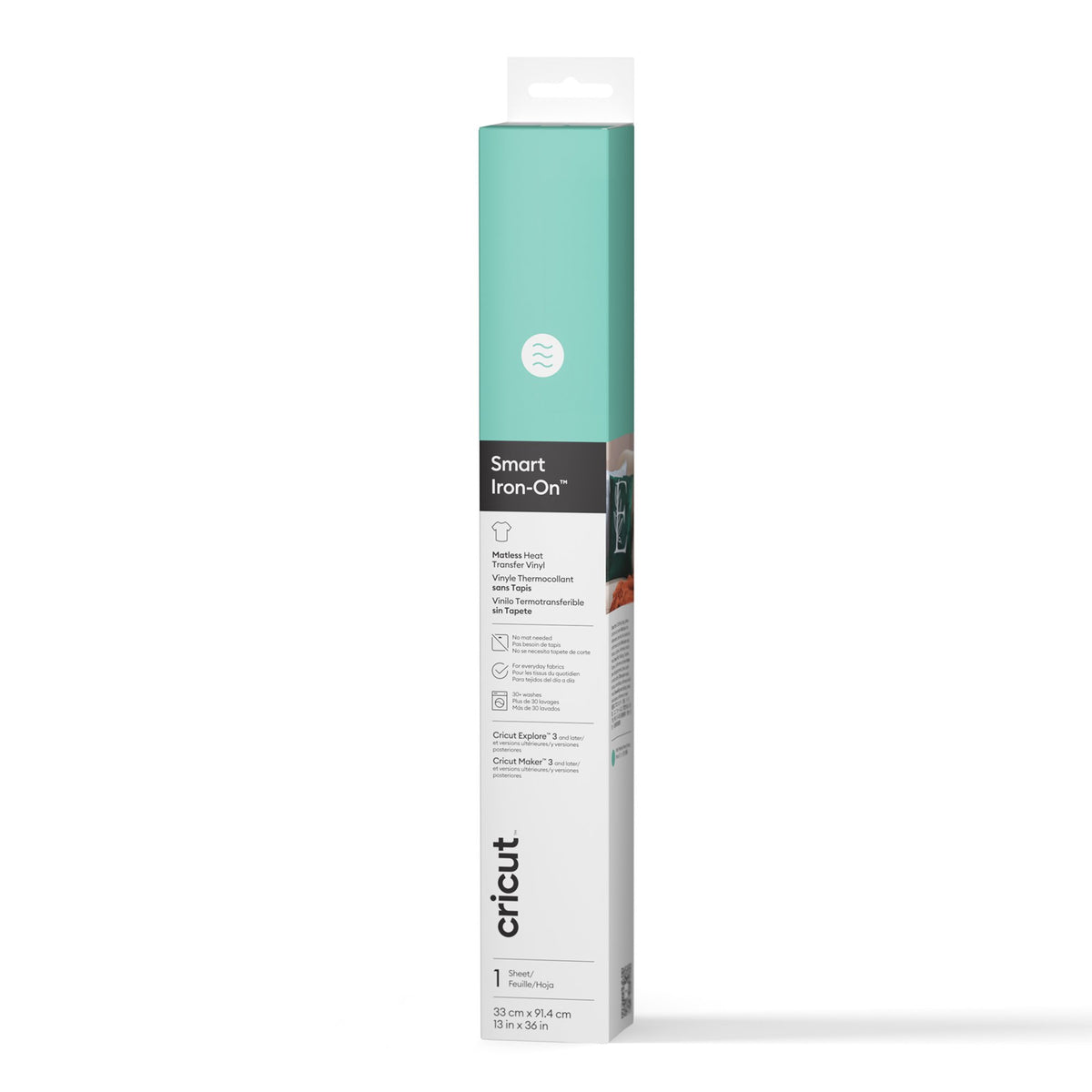 Cricut® Smart Iron-On™ Vinyl Matless Heat Transfer Vinyl (13 in x 36 in), 13" 36", Mint