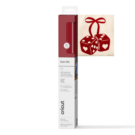 Cricut® Flocked Iron-On™ Vinyl (12 in x 19 in), 12" x 19", Red