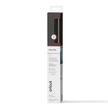 Cricut® Color Pop Iron-On™ Vinyl (12 in x 19 in), 12" x 19", Black-Red