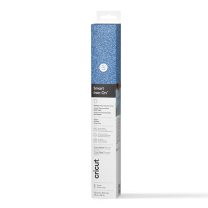 Cricut® Smart Iron-On™ Vinyl Glitter Matless Heat Transfer Vinyl (13 in x 36 in), 13" x 36", Aqua