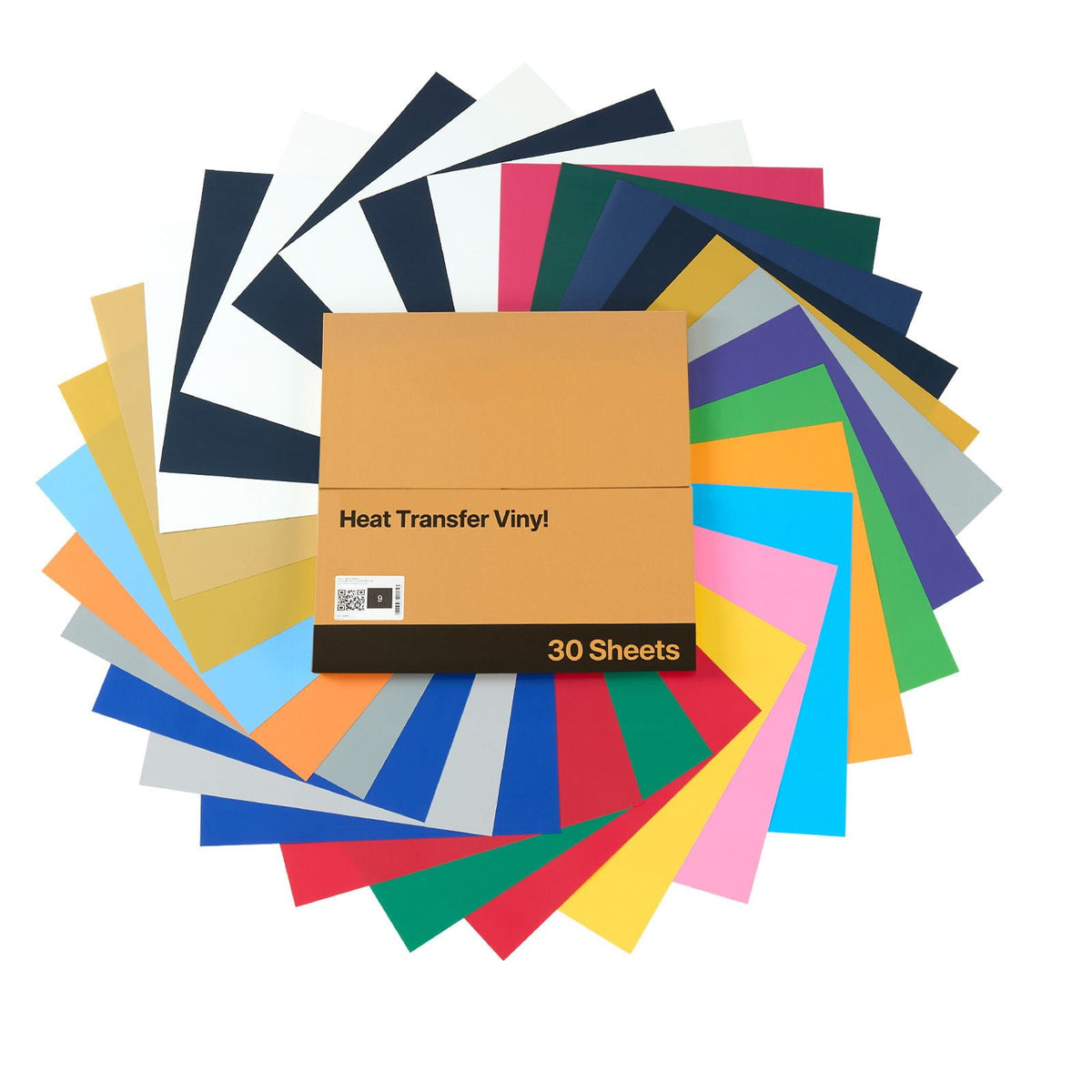 Heat Transfer Vinyl 30-Pack 12x12 Inch, Glossy Finish 22 Colors, PVC with Heat-Activated Adhesive, Strong Adhesion, Machine Compatible for T-Shirt and Fabric DIY — product image 2