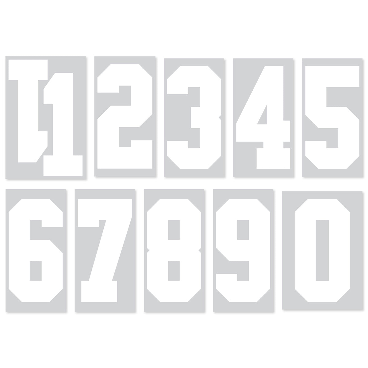 Hello Hobby 8 inch Polyvinyl Varsity Iron-on Numbers, White — product image 3