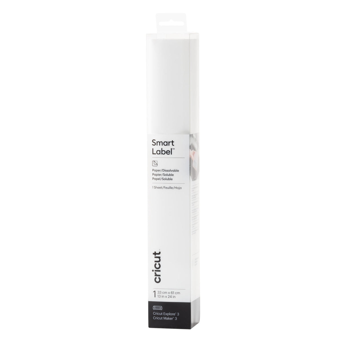 Cricut® Smart Label Paper – Dissolvable Vinyl, White, 13" x 24"
