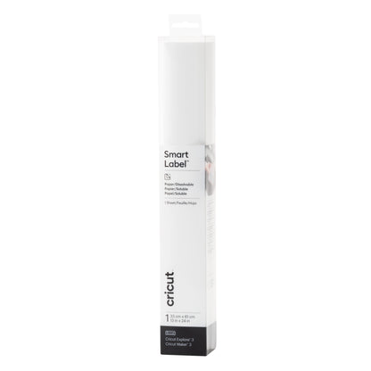 Cricut® Smart Label Paper – Dissolvable Vinyl, White, 13" x 24"