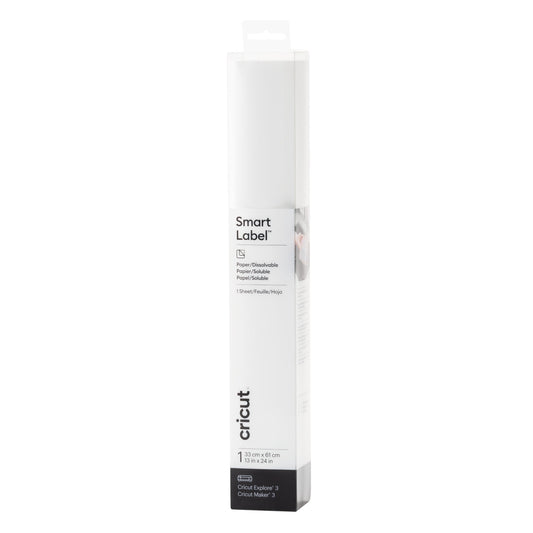 Cricut® Smart Label Paper – Dissolvable Vinyl, White, 13" x 24"