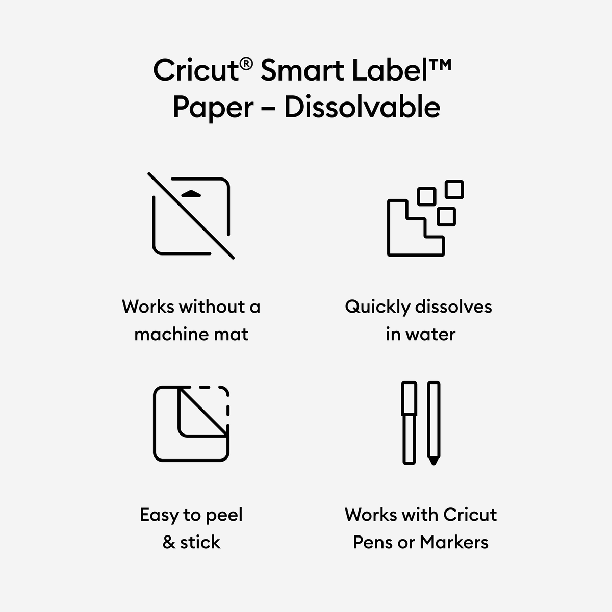 Cricut® Smart Label Paper – Dissolvable Vinyl, White, 13" x 24" — product image 3