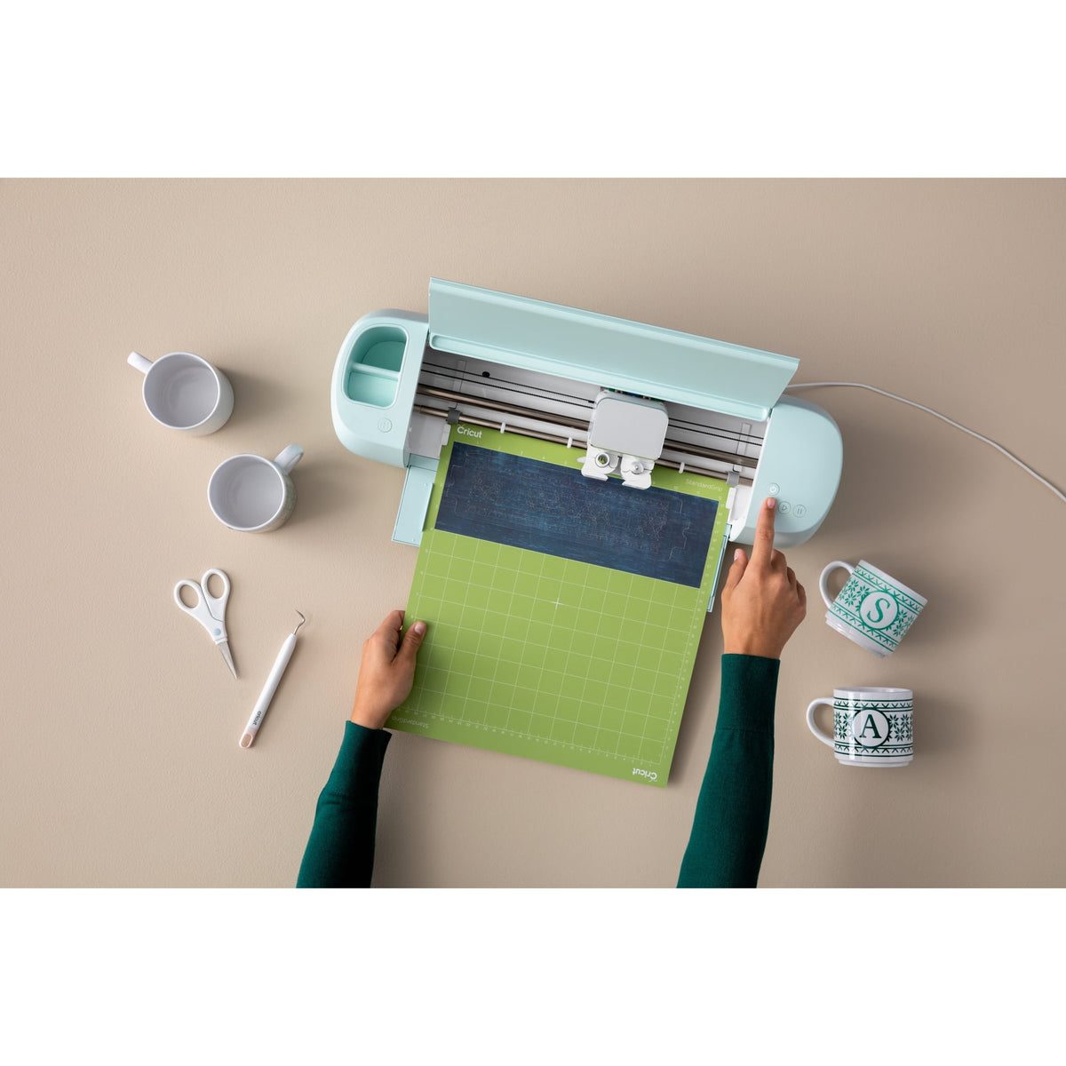 Cricut StandardGrip Machine Mat, 12 in x 12 in (2 ct), Green, , NA — product image 4