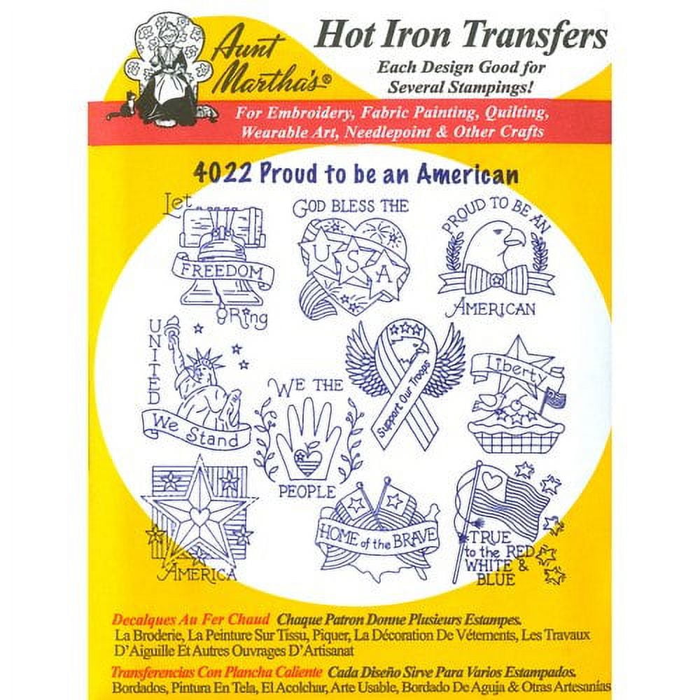 Aunt Martha's Traditional & Vintage Hot Iron-on Transfer Patterns 18"x 24" Sheet of Designs