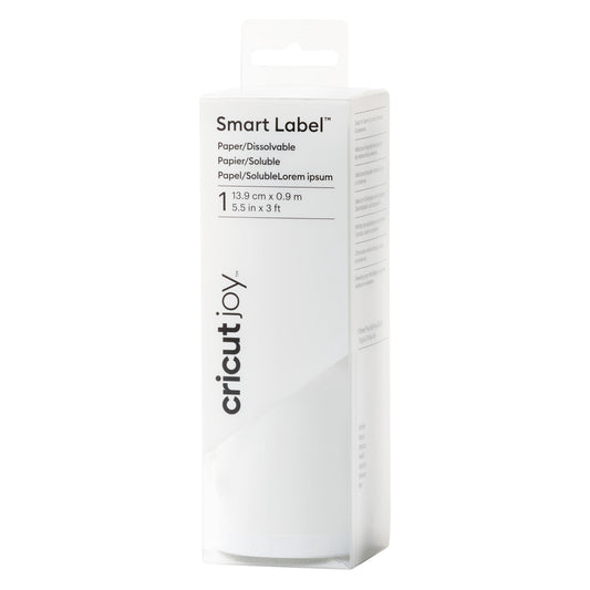 Cricut Joy Smart Label Paper – Dissolvable White, 5.5" x 36"