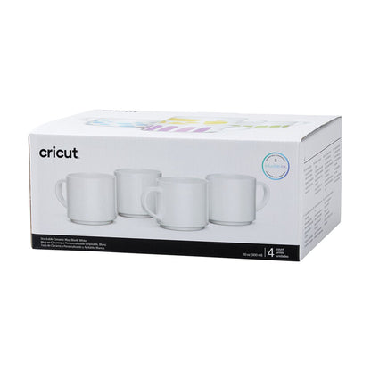 Cricut® Stackable Ceramic Mug Blank, White - 10 oz/300 ml (4 ct), 10 oz — product image 4