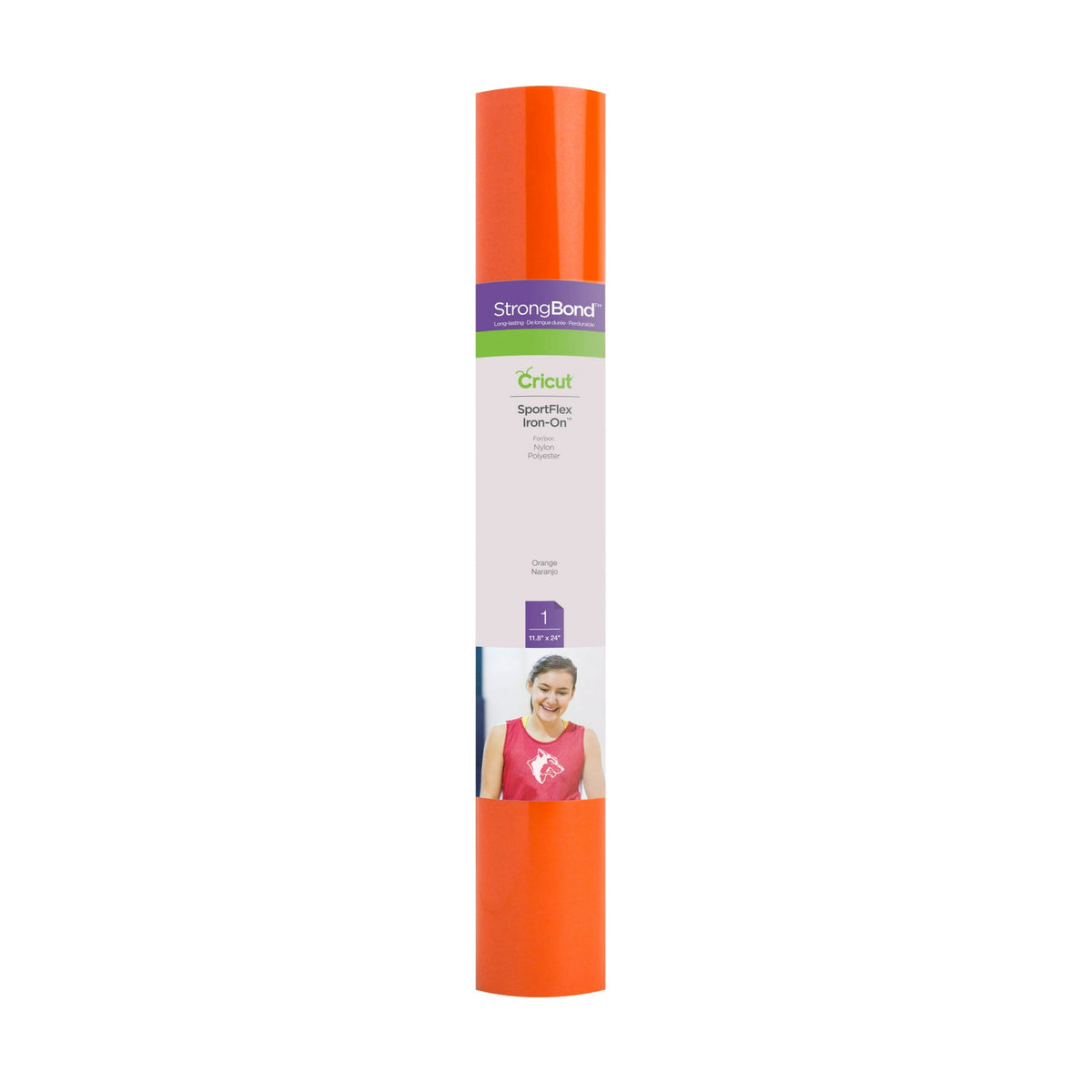 Cricut SportFlex Iron-On Vinyl, Orange, 11.8" x 24"