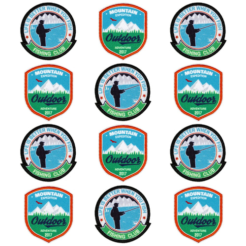 Create It Small Adventure Applique – Peel & Stick or Iron-on: Multicolor 1.75in Tall, 12 Pieces