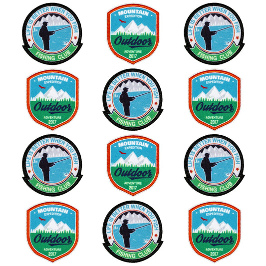 Create It Small Adventure Applique – Peel & Stick or Iron-on: Multicolor 1.75in Tall, 12 Pieces