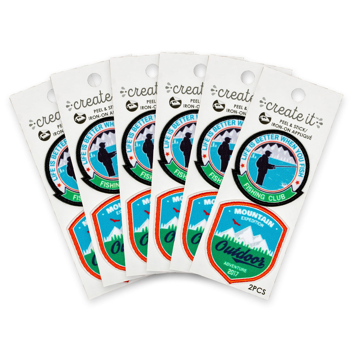 Create It Small Adventure Applique – Peel & Stick or Iron-on: Multicolor 1.75in Tall, 12 Pieces — product image 2