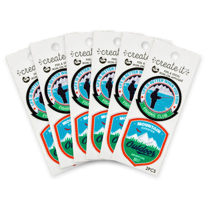 Create It Small Adventure Applique – Peel & Stick or Iron-on: Multicolor 1.75in Tall, 12 Pieces — product image 2