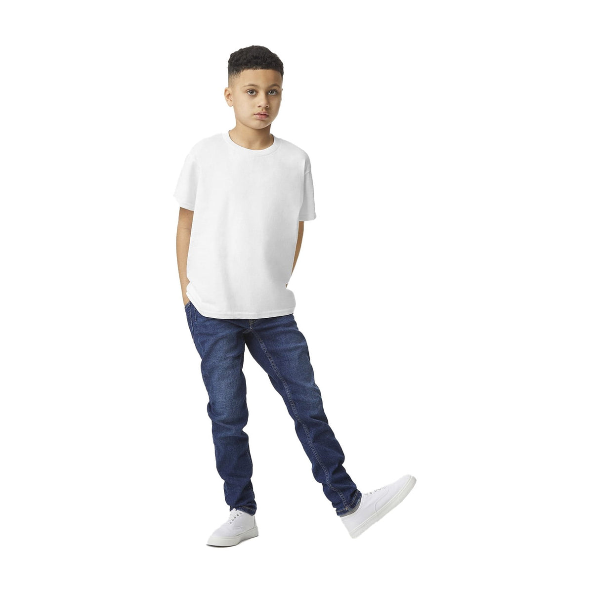 Gildan Kids' Short Sleeve Crewneck T-Shirt – White Size Medium for Tie Dye & DIY Crafts — product image 7