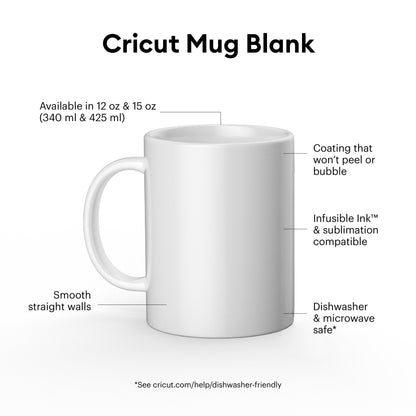 Cricut® Ceramic Mug Blank, White - 15 oz/425 ml (2 ct), 15 oz — product image 2