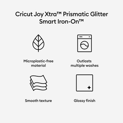 Cricut Joy Xtra Smart Iron-On Vinyl Prismatic Glitter (19 in), 9.5" x 19" — product image 3