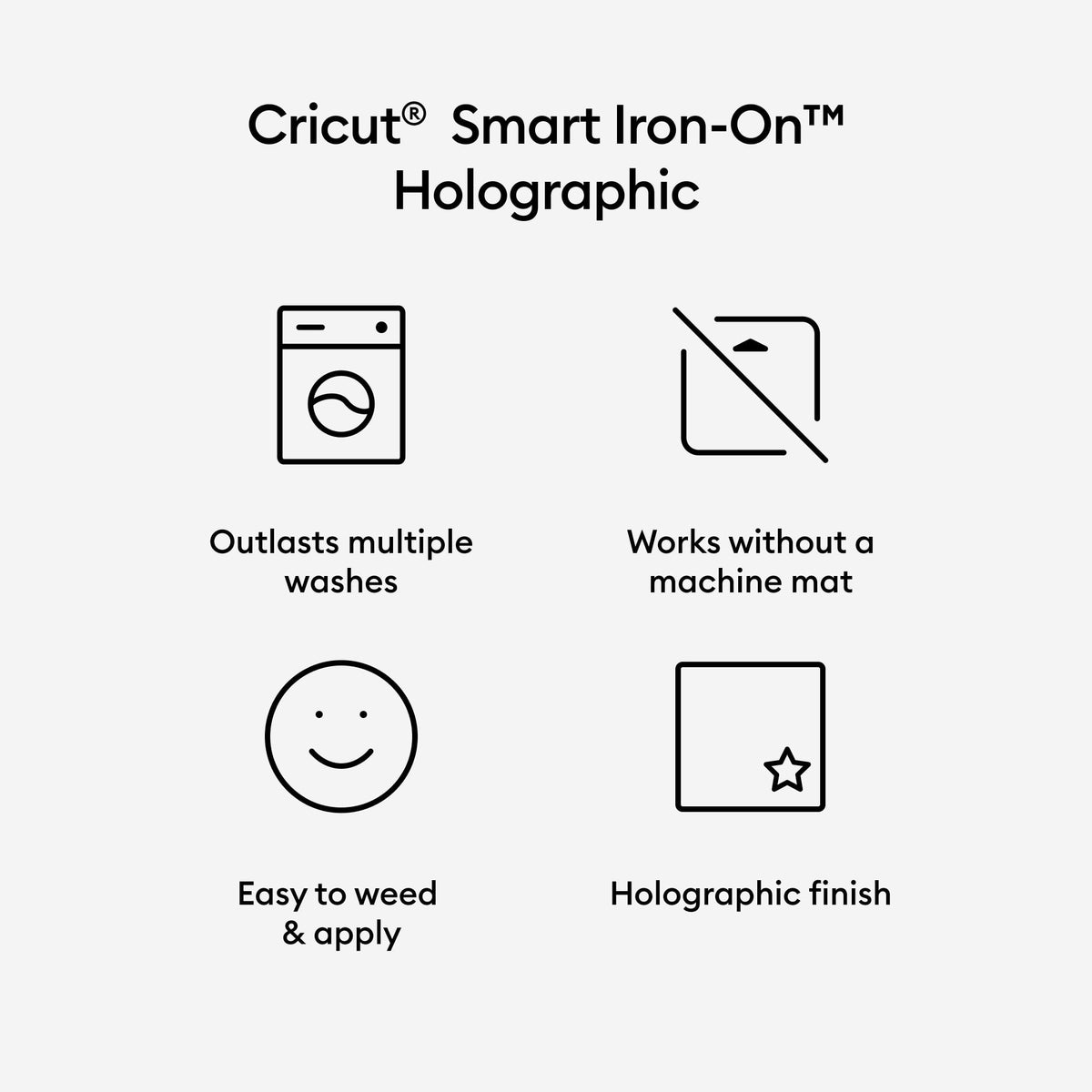 Cricut Venture Smart Iron-On Vinyl Holographic (25 in x 5 ft), 25" x 60" — product image 3