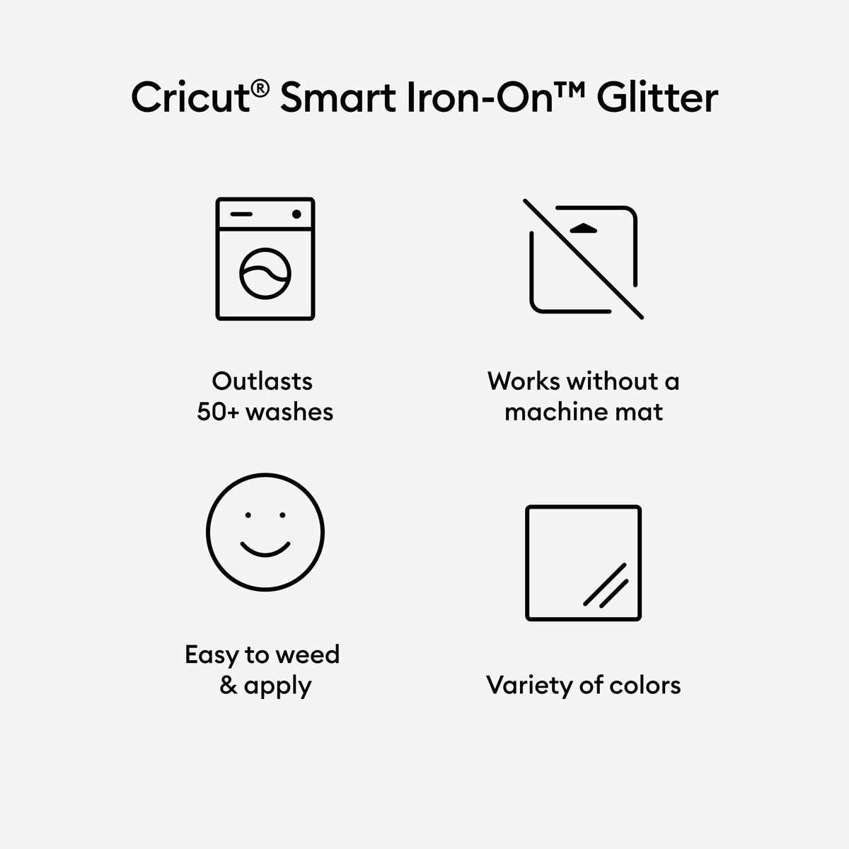 Cricut Venture Smart Iron-On Vinyl Glitter (25 in x 5 ft), 25" x 60" — product image 2