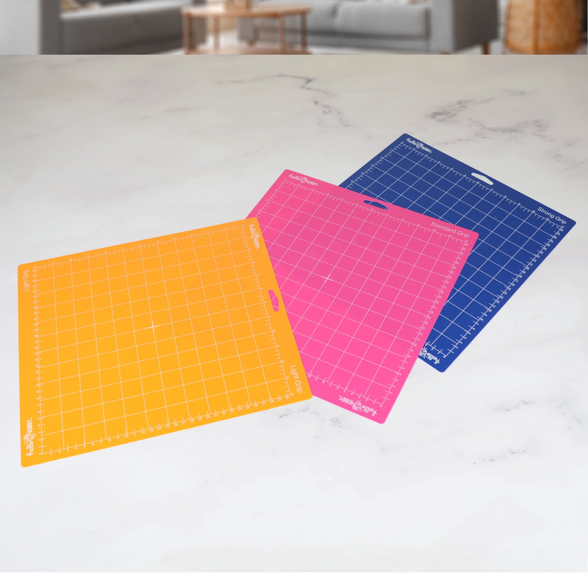 Hello Hobby 12" x 12" Adhesive Cutting Mats Set, Assorted Colors, 3 Pack — product image 12