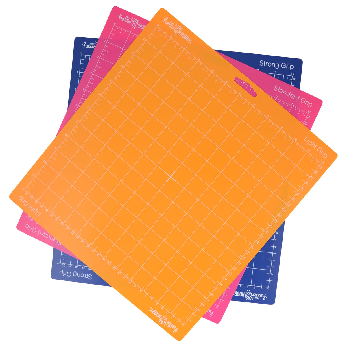 Hello Hobby 12" x 12" Adhesive Cutting Mats Set, Assorted Colors, 3 Pack — product image 2