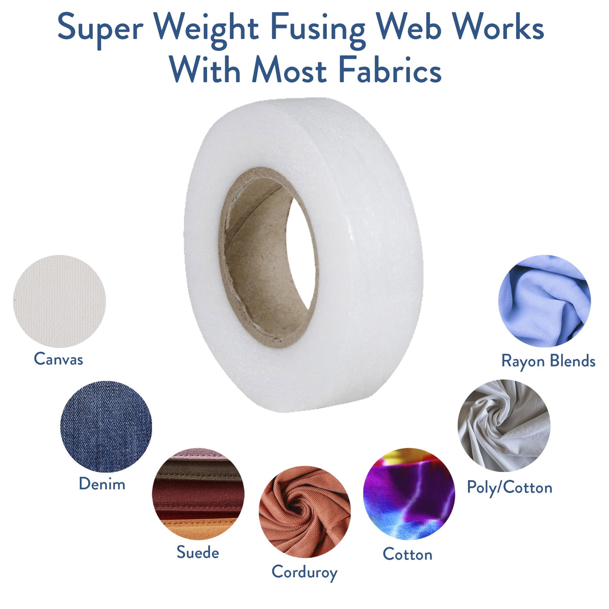Hello Hobby Iron-on Fusible Bonding Web Tape 2-Pack: Regular & Super Weight, White, 33 Yards Total — product image 3