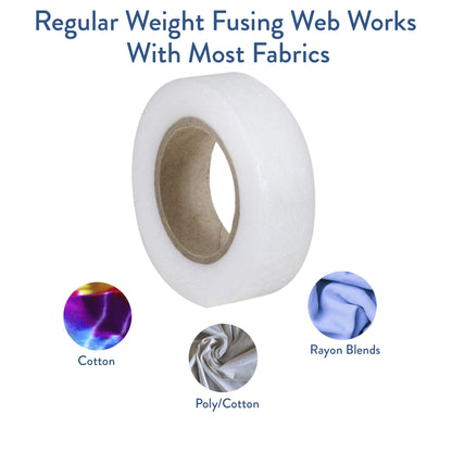 Hello Hobby Iron-on Fusible Bonding Web Tape 2-Pack: Regular & Super Weight, White, 33 Yards Total — product image 4