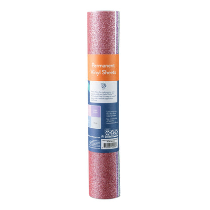 Hello Hobby 12" x 12" Pastel Glitter Sampler Permanent Craft Vinyl Sheets (4 Count) — product image 2