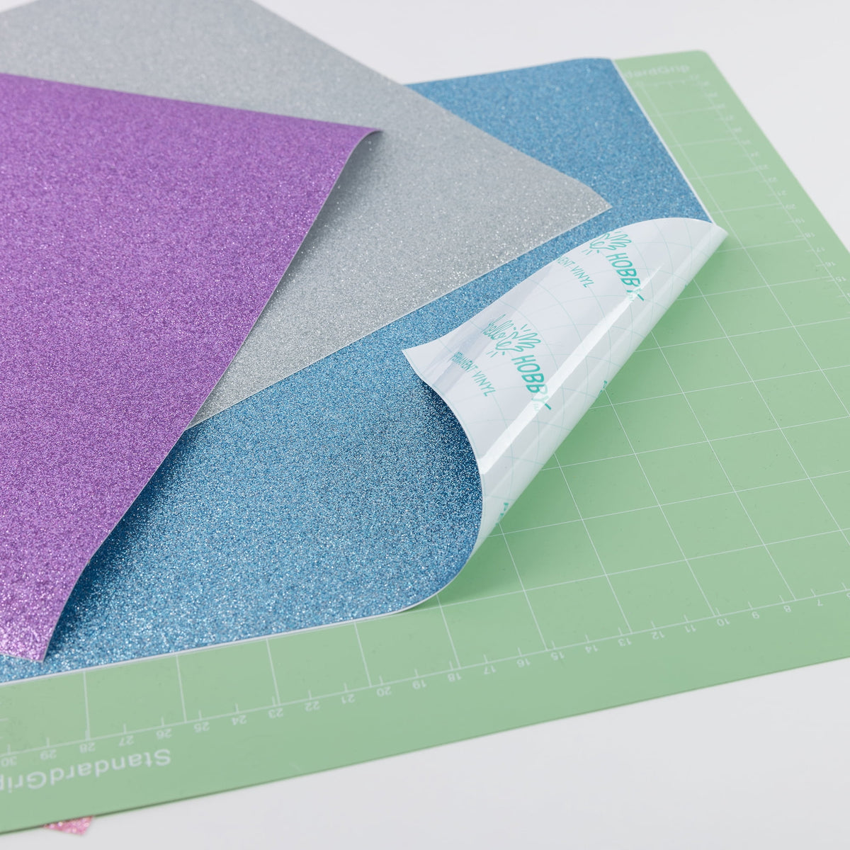 Hello Hobby 12" x 12" Pastel Glitter Sampler Permanent Craft Vinyl Sheets (4 Count) — product image 5