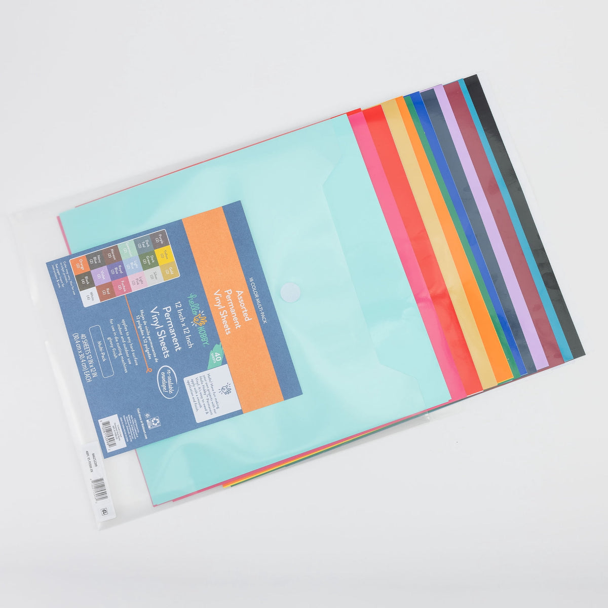 Hello Hobby 12" x 12" Multi-Pack Permanent Craft Vinyl Sheets (40 Count) — product image 5