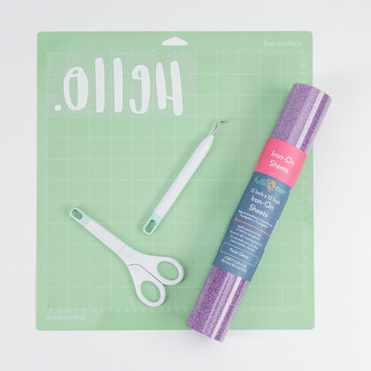 Hello Hobby 12" x 12" Pastel Glitter Sampler Iron-On Sheets (4 Count) — product image 6
