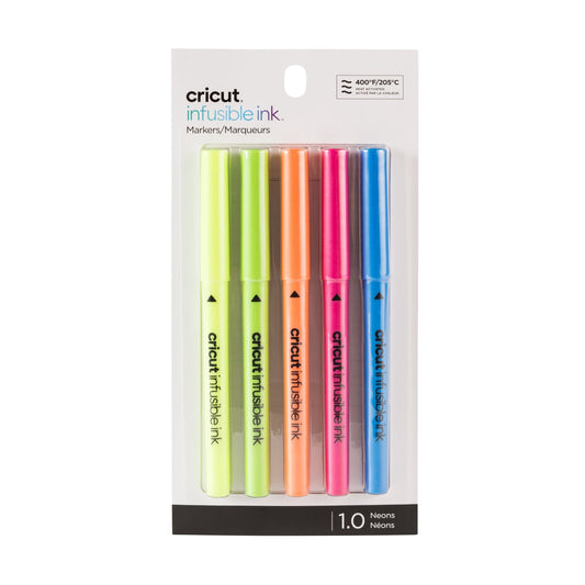 Cricut Infusible Ink Markers 1.0, Neons (5 ct), Medium Point