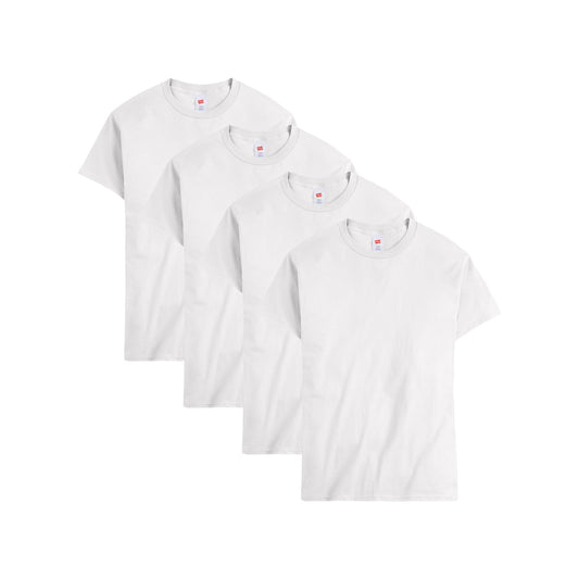 Hanes Men Crew neck T-Shirt 4-Pack ComfortSoft 100% Cotton Heavyweight Tee Plain