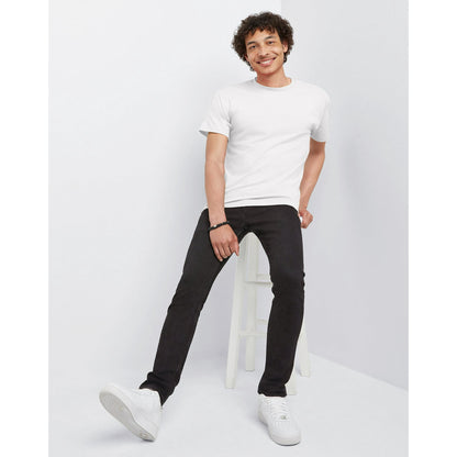 Hanes Men Crew neck T-Shirt 4-Pack ComfortSoft 100% Cotton Heavyweight Tee Plain — product image 5
