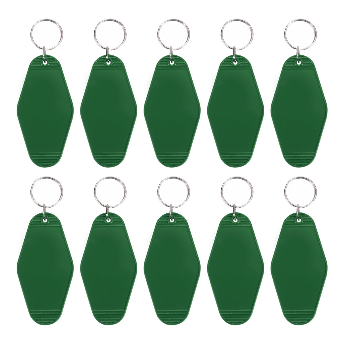 Unique Bargains Vintage Motel Keychain Blank Hotel Keychains Key Tags Olive Green