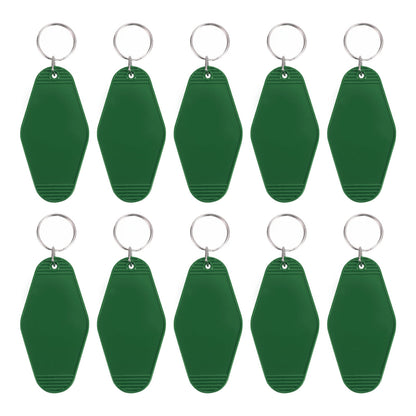 Unique Bargains Vintage Motel Keychain Blank Hotel Keychains Key Tags Olive Green