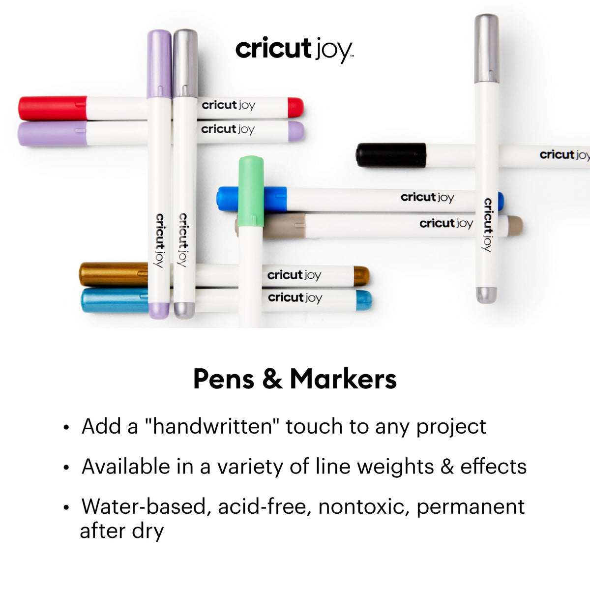 Cricut Joy™ Glitter Gel Pens, 0.8 mm (3 ct), Black, Gold, Silver — product image 5