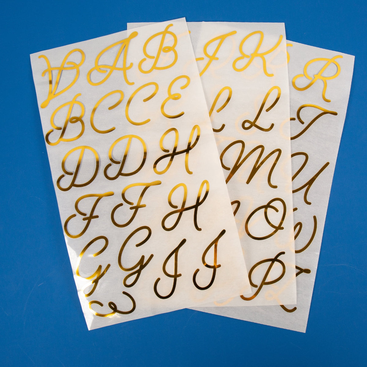 Hello Hobby Iron-on Gold Foil Script Letters, 47 Pieces — product image 2
