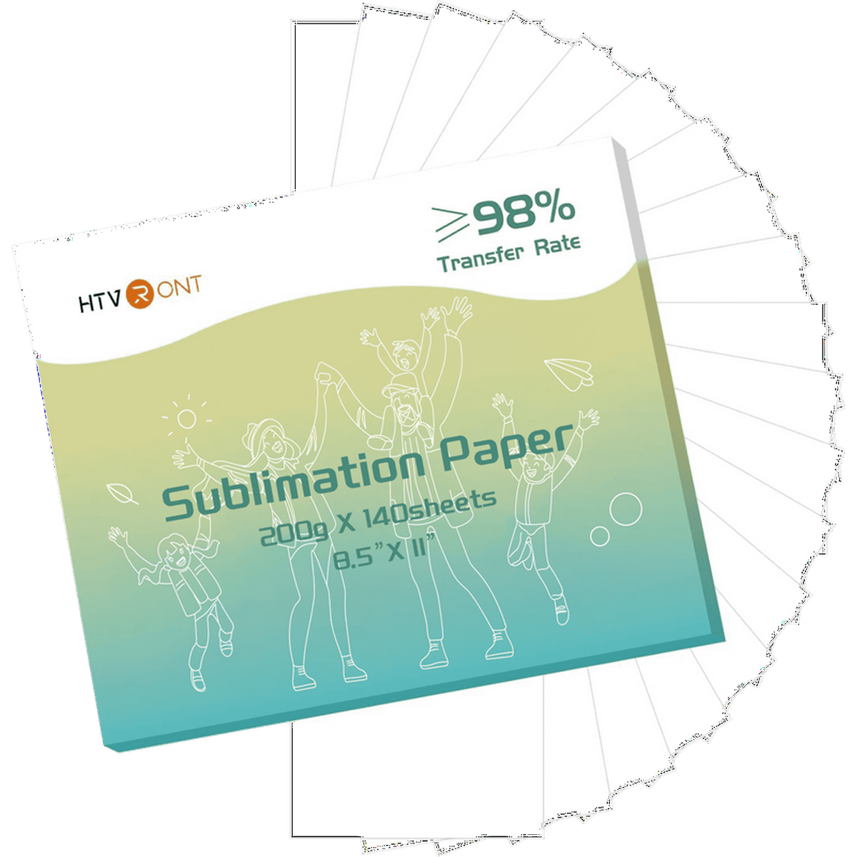 HTVRONT Sublimation Paper 8.5 x 11 inches - 140 Sheets Sublimation Paper Compatible with Inkjet Printer 120gsm