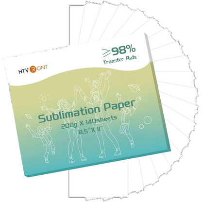 HTVRONT Sublimation Paper 8.5 x 11 inches - 140 Sheets Sublimation Paper Compatible with Inkjet Printer 120gsm