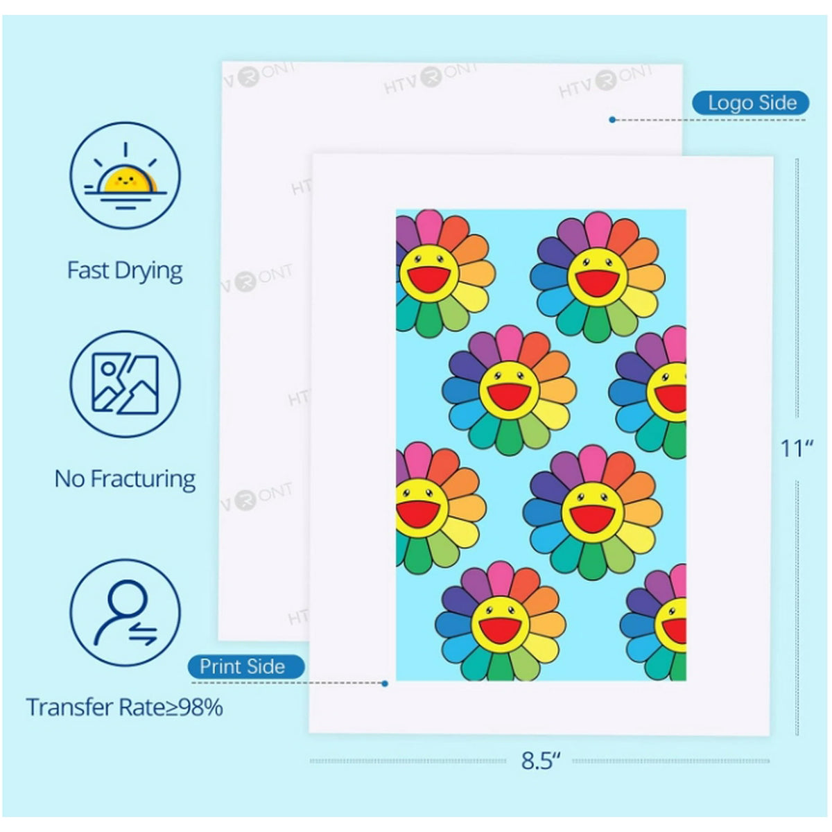 HTVRONT Sublimation Paper 8.5 x 11 inches - 140 Sheets Sublimation Paper Compatible with Inkjet Printer 120gsm — product image 2