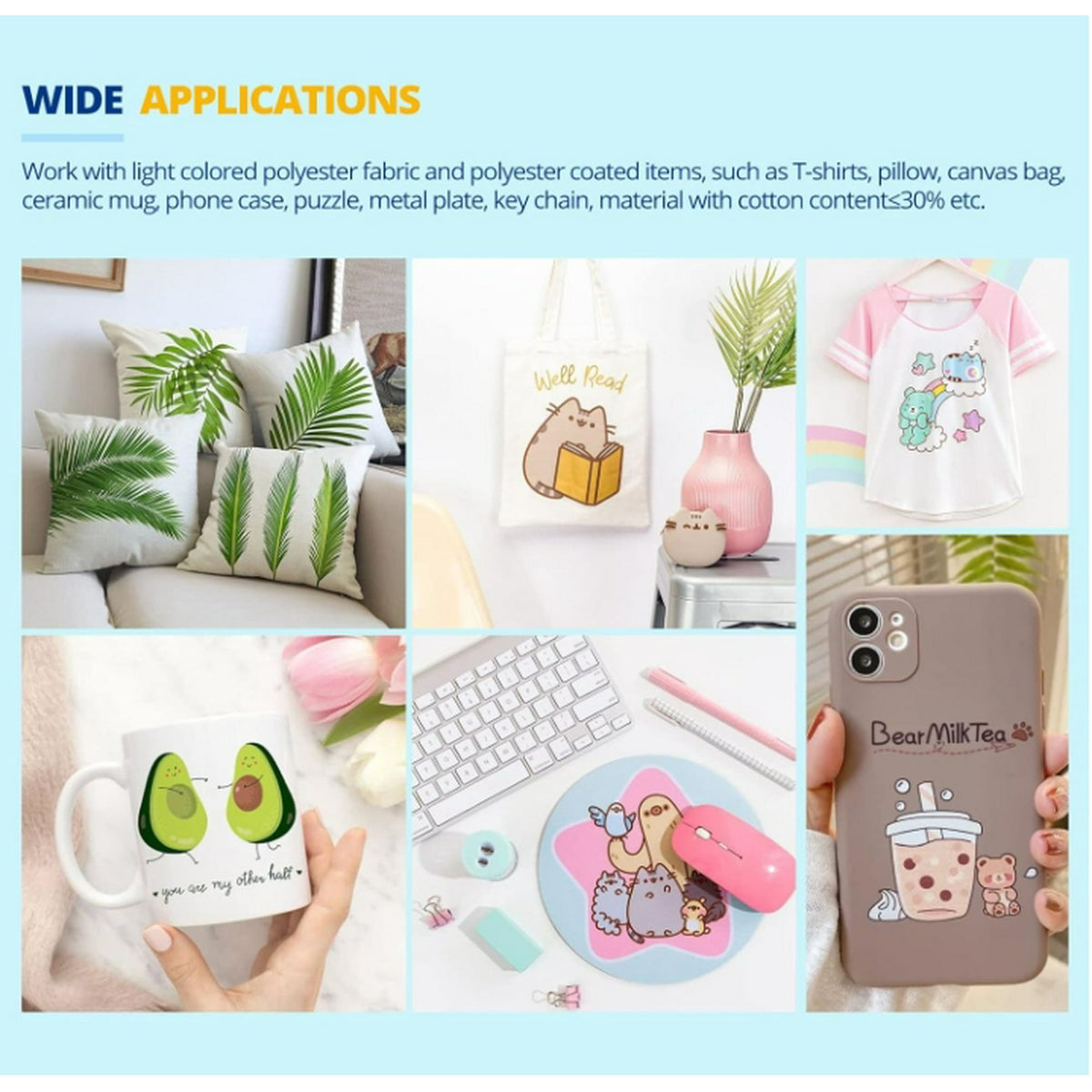 HTVRONT Sublimation Paper 8.5 x 11 inches - 140 Sheets Sublimation Paper Compatible with Inkjet Printer 120gsm — product image 4