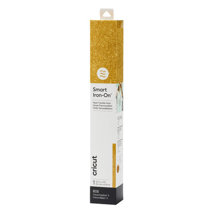 Cricut® Smart Iron-On Glitter Matless Heat Transfer Vinyl (3 ft) 13" x 36", Gold