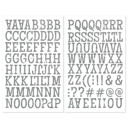 Hello Hobby 1 inch Silver Glitter Classic Iron-on Letters Appliques — product image 3