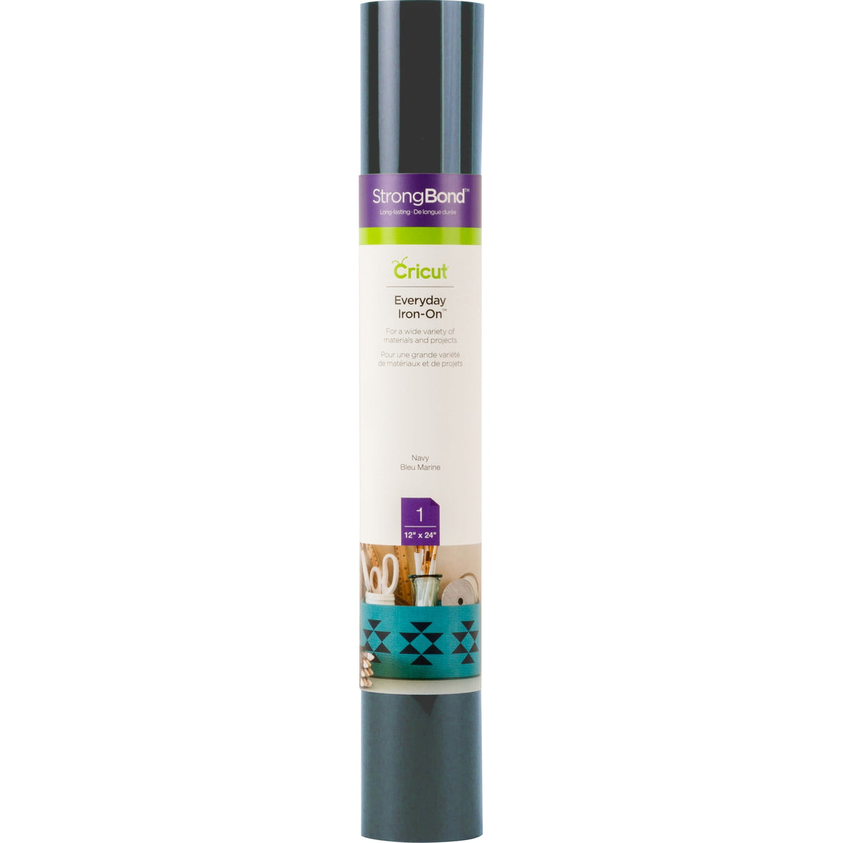 Cricut Everyday Iron-On Vinyl, Navy Blue,12" x 24" Roll — product image 3