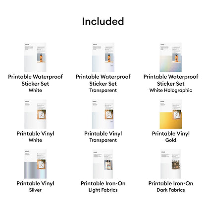 Cricut Printable Materials Variety 9 Pack Bundle — product image 2