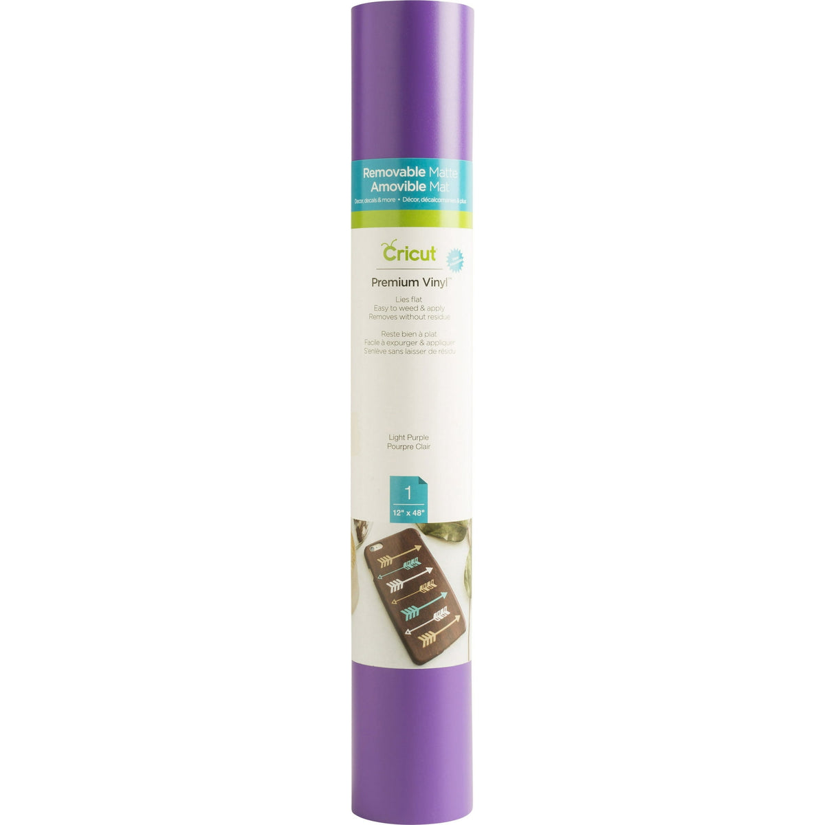 Cricut® Premium Vinyl™ – Removable, Light Purple, 12" x 48" — product image 3