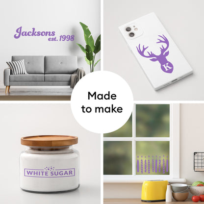 Cricut® Premium Vinyl™ – Removable, Light Purple, 12" x 48" — product image 4